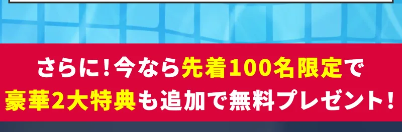 FIREサロンNEOの募集ページ。しかしこれは僕個人のリソースをかなり割くため先着100名限定の特典となっていますと書かれている