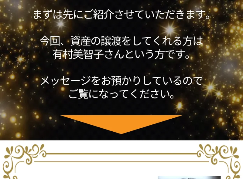 有村美智子を名乗る人物が、急性白血病で余命わずかと診断され、命ある間に資産を譲渡したいとつづった広告の手紙